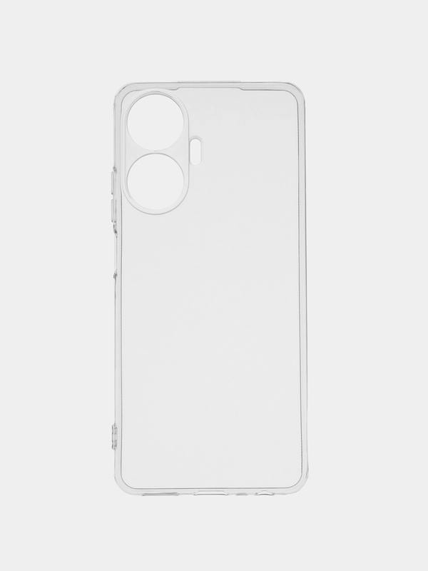 Плотный чехол для Realme C55, с защитой камеры, силикон, прозрачный