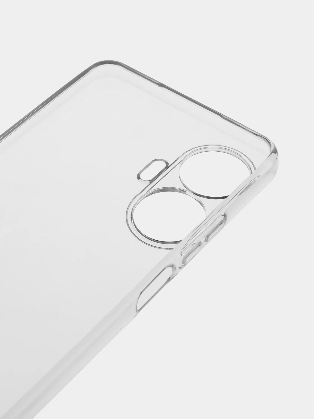 Плотный чехол для Realme C55, с защитой камеры, силикон, прозрачный