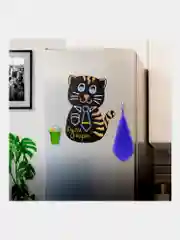 Доска на холодильник магнитно-меловая, 30*40 см Pussy Cat с аксессуарами, Brauberg, 237840