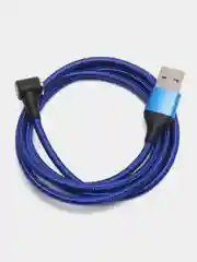 Темно-синий магнитный кабель с быстрой зарядкой 3А и разъемы micro-USB / Type-C / iPhone Lightning