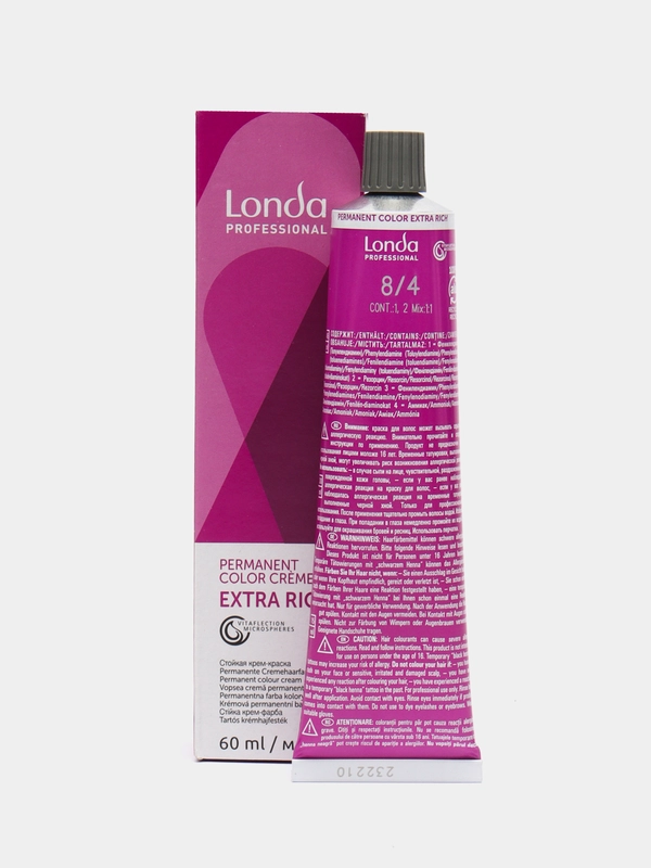 Londa Professional стойкая крем-краска 8/4 светлый блонд медный, 60 мл