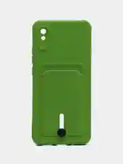 Лайм чехол Xiaomi Redmi 9A, Сяоми Редми 9А, силиконовый, с карманом для карты
