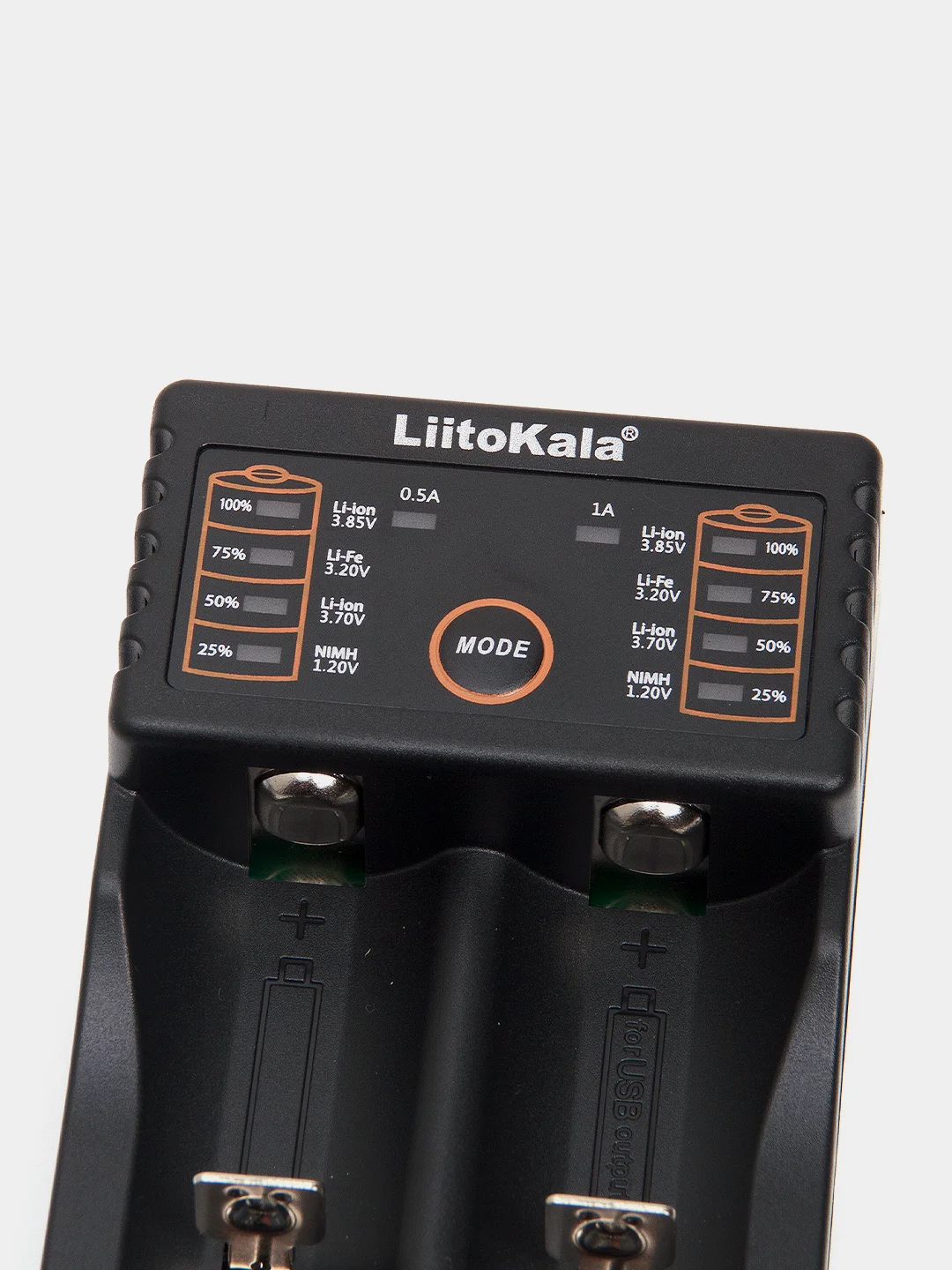 Черный зарядное устройство Liitokala lii-202 для аккумуляторов и батареек c режимом Power Bank