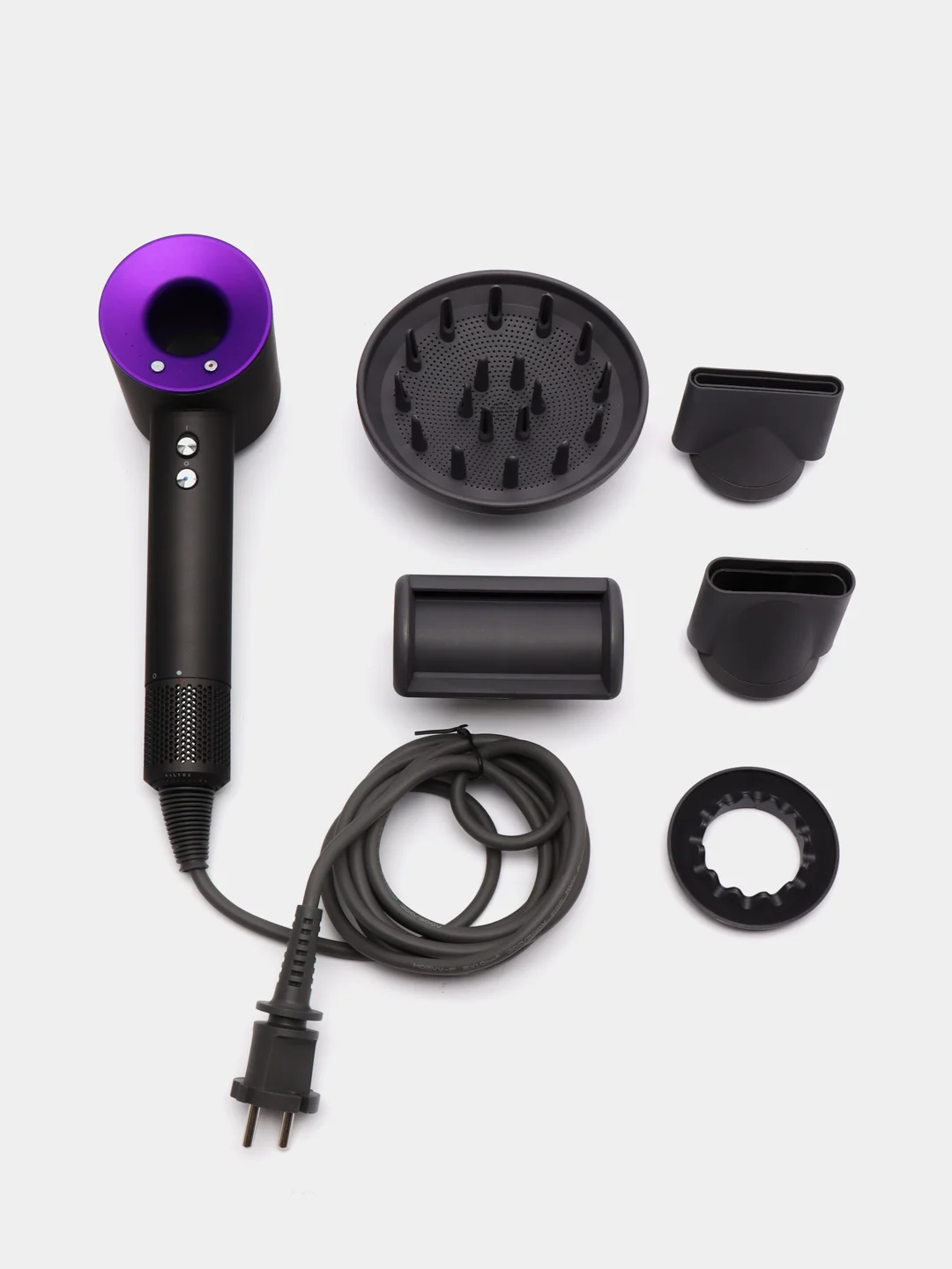 Фиолетовый профессиональный фен для укладки и сушки волос Super Hair Dryer