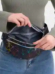 Угольный сумка поясная, женская, на пояс, барсетка