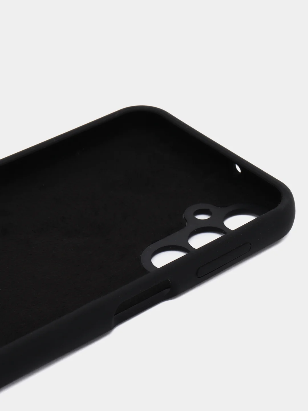 Черный чехол для Samsung A55, A35, A15 4G, A34 5G, A24, A54 с бархатом внутри, не пачкается