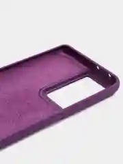 Фиолетовый чехол для Samsung S21, S21FE, S22, S22 Plus, S21 Ultra, S22 Ultra с бархатом внутри