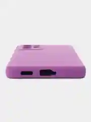 Фиолетовый чехол для Samsung A13 4G, A23 4G, A33 5G, A53 с бархатом внутри