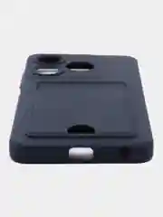 Темно-синий tecno Spark 10 / 10C чехол силиконовый с отделением для карт