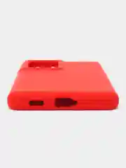 Красный чехол для Samsung S21, S21FE, S22, S22 Plus, S21 Ultra, S22 Ultra с бархатом внутри