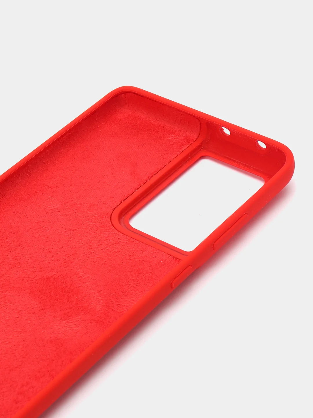Красный чехол для Samsung S21, S21FE, S22, S22 Plus, S21 Ultra, S22 Ultra с бархатом внутри