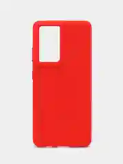 Красный чехол для Samsung S21, S21FE, S22, S22 Plus, S21 Ultra, S22 Ultra с бархатом внутри
