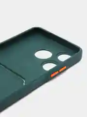 Тёмно-зелёный tecno Spark 10 / 10C чехол силиконовый с отделением для карт