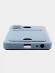 Синий меланж tecno Spark 10 / 10C чехол силиконовый с отделением для карт