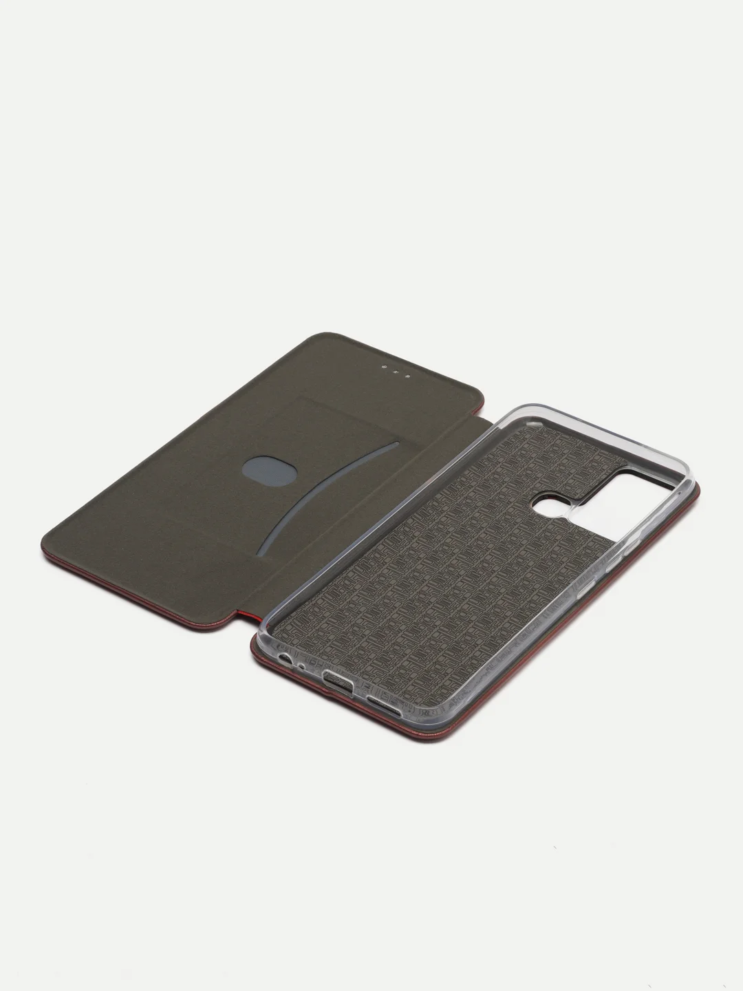 Бордовый чехол книжка для infinix smart 6 Plus, Инфиних Смарт 6 плюс