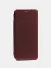 Бордовый чехол книжка для infinix smart 6 Plus, Инфиних Смарт 6 плюс