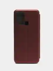 Бордовый чехол книжка для infinix smart 6 Plus, Инфиних Смарт 6 плюс