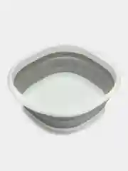 Серый складной тазик, таз хозяйственный
