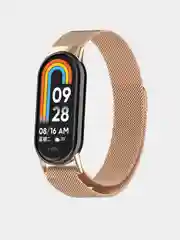 Золотой металлический ремешок Миланская петля для фитнес-браслета Xiaomi Mi Band 8