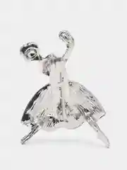 Серебряный брошь "Балерина"