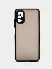 Угольный чехол Xiaomi Poco M3 Pro, Redmi Note 10T, пластиковый, матовый, с цветными кнопками