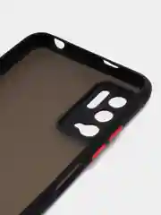 Угольный чехол Xiaomi Poco M3 Pro, Redmi Note 10T, пластиковый, матовый, с цветными кнопками