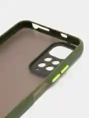 Зеленый чехол пластиковый Xiaomi Redmi Note 11 4G, Redmi Note 11S, матовый, с цветными кнопками
