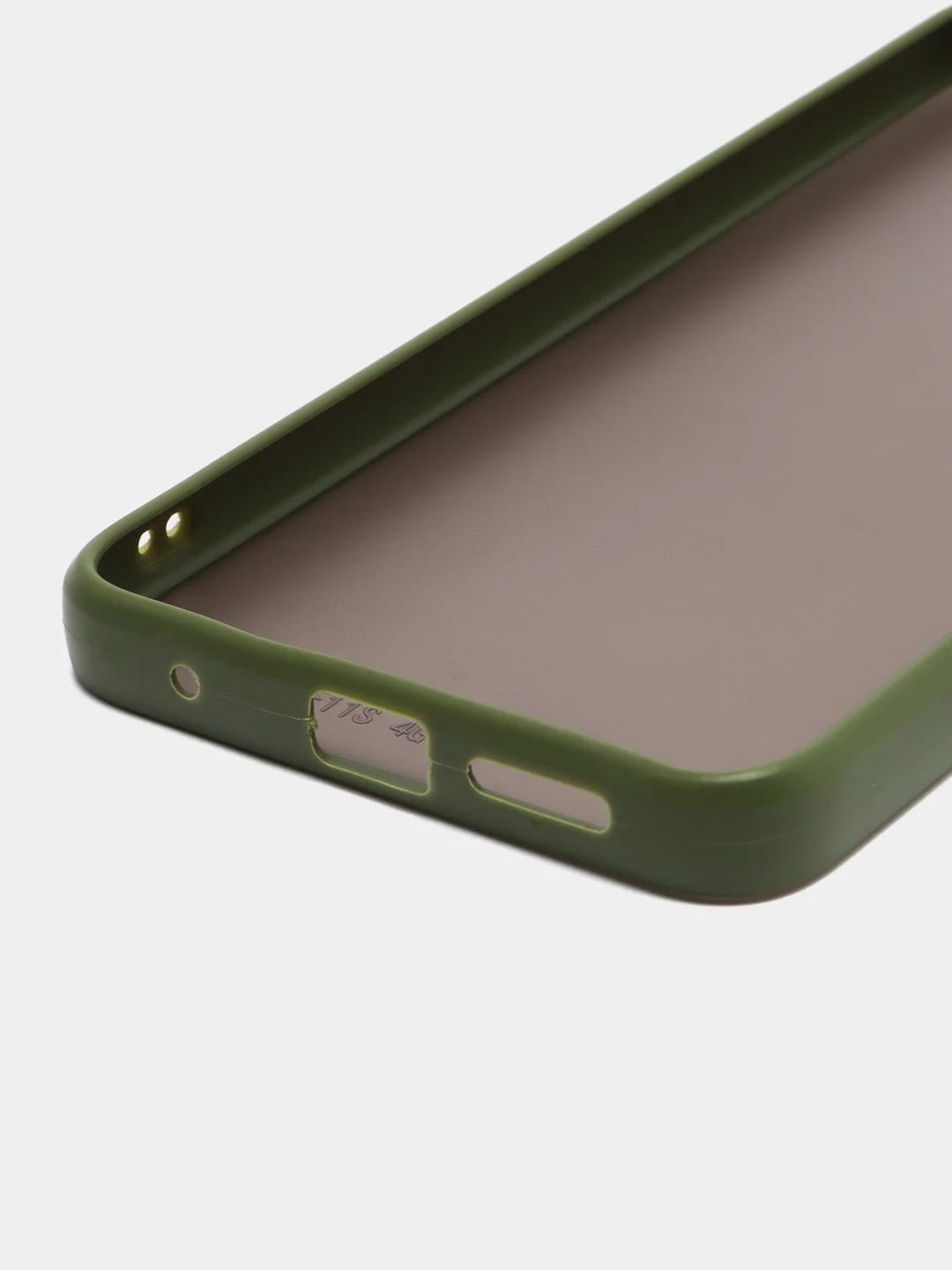 Зеленый чехол пластиковый Xiaomi Redmi Note 11 4G, Redmi Note 11S, матовый, с цветными кнопками