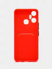 Зеленый чехол для Infinix Smart 6 Plus, с карманом для карт (Смарт 6 Плюс)