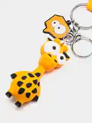 Желтый брелок для ключей "Зебра", силиконовый