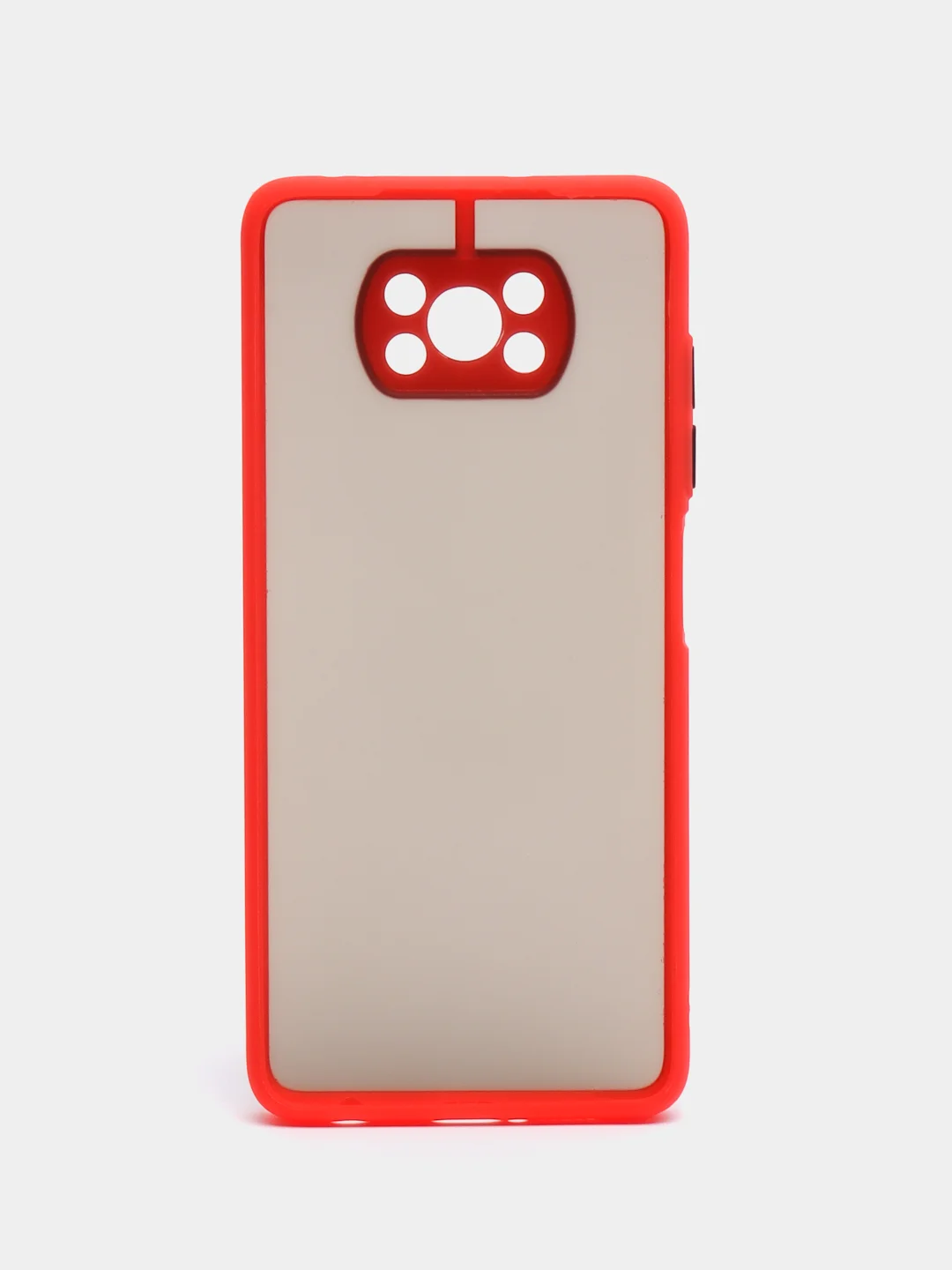 Красный чехол для Poco X3 / X3 Pro, полупрозрачный, матовый, Поко Х3 Про