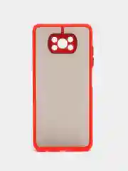 Красный чехол для Poco X3 /  X3 Pro, полупрозрачный, матовый, Поко Х3 Про