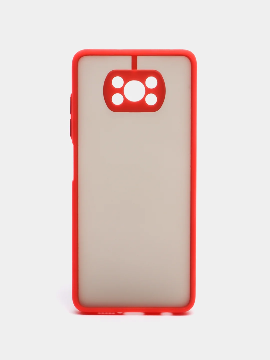 Красный чехол для Poco X3 / X3 Pro, полупрозрачный, матовый, Поко Х3 Про