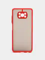 Красный чехол для Poco X3 /  X3 Pro, полупрозрачный, матовый, Поко Х3 Про