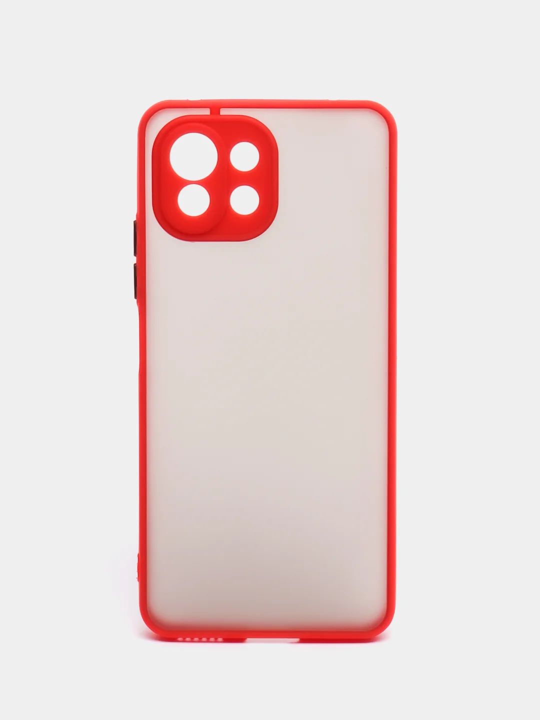 Красный чехол для Xiaomi Mi 11 Lite, полупрозрачный, силиконовый, Ми 11 Лайт