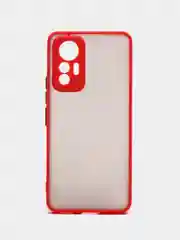 Красный чехол для Xiaomi 12 Lite 2022, матовый, полупрозрачный, Сяоми 12 Лайт