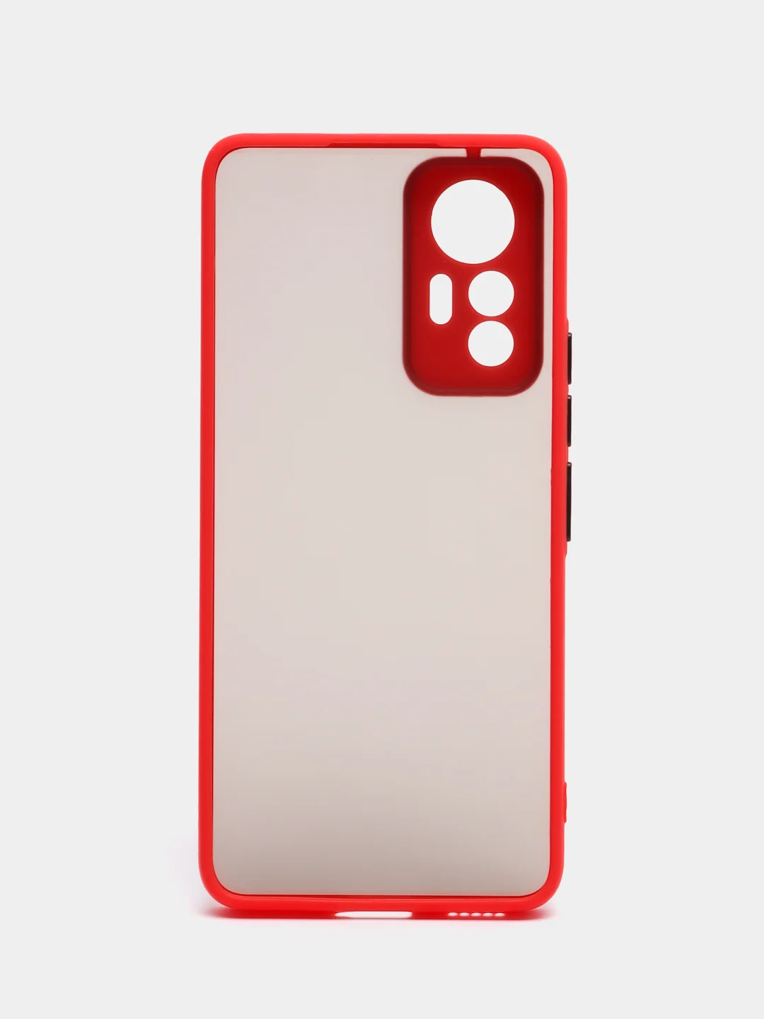 Красный чехол для Xiaomi 12 Lite 2022, матовый, полупрозрачный, Сяоми 12 Лайт