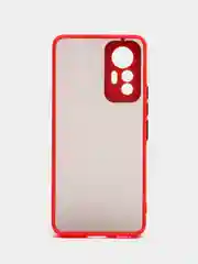 Красный чехол для Xiaomi 12 Lite 2022, матовый, полупрозрачный, Сяоми 12 Лайт