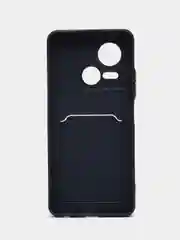 Темно-синий силиконовый чехол для Tecno Spark 10 5G, c отсеком для карт