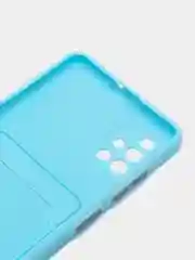 Голубой силиконовый чехол для Samsung Galaxy A51 (SM-A515F) (Самсунг Галакси А51), прозрачный