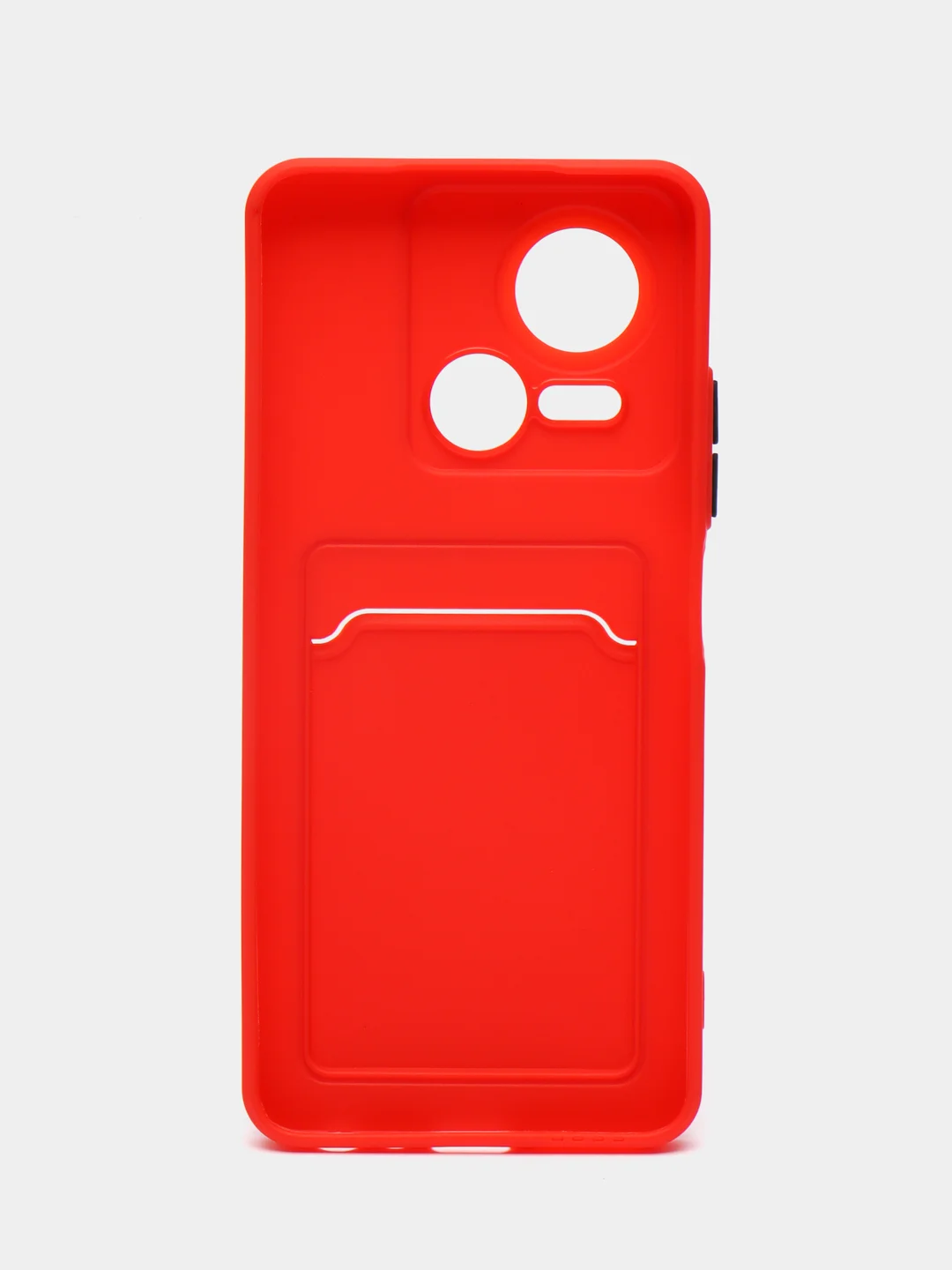 Красный силиконовый чехол для Tecno Spark 10 5G, c отсеком для карт