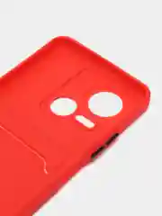 Красный силиконовый чехол для Tecno Spark 10 5G, c отсеком для карт