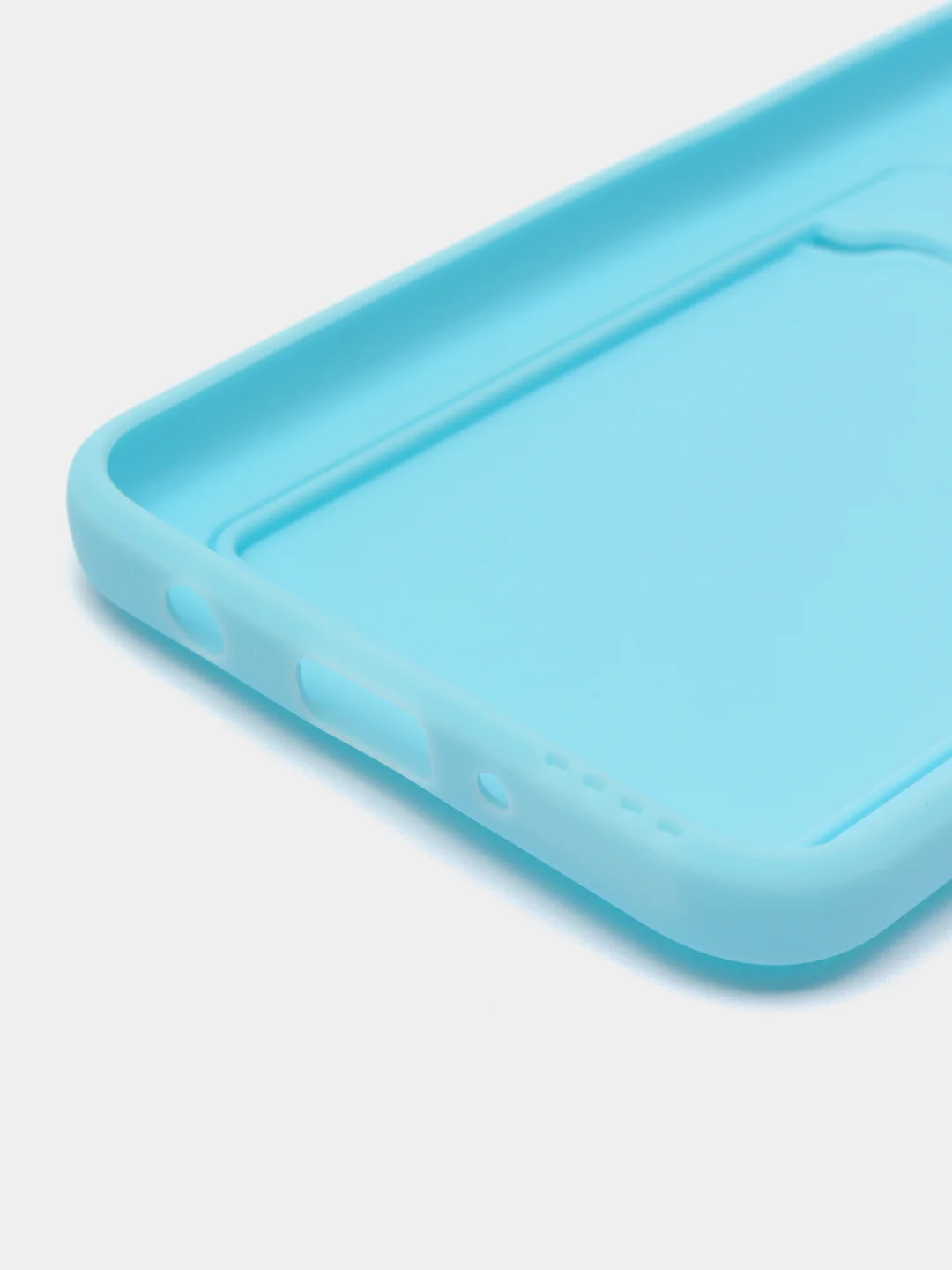 Голубой силиконовый чехол Samsung Galaxy A50, A50s, A30s (Самсунг Галакси А50, А30С), прозрачный