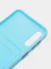 Голубой силиконовый чехол Samsung Galaxy A50, A50s, A30s (Самсунг Галакси А50, А30С), прозрачный