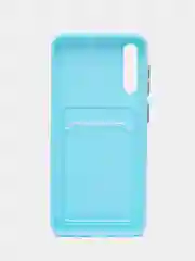 Голубой силиконовый чехол Samsung Galaxy A50, A50s, A30s (Самсунг Галакси А50, А30С), прозрачный
