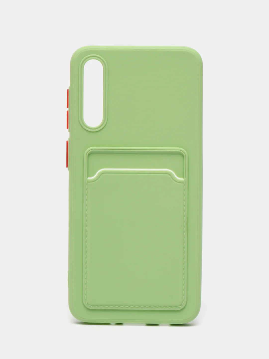 Зеленый силиконовый чехол Samsung Galaxy A50, A50s, A30s (Самсунг Галакси А50, А30С), прозрачный