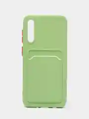 Зеленый силиконовый чехол Samsung Galaxy A50, A50s, A30s (Самсунг Галакси А50, А30С), прозрачный
