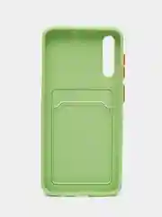 Зеленый силиконовый чехол Samsung Galaxy A50, A50s, A30s (Самсунг Галакси А50, А30С), прозрачный