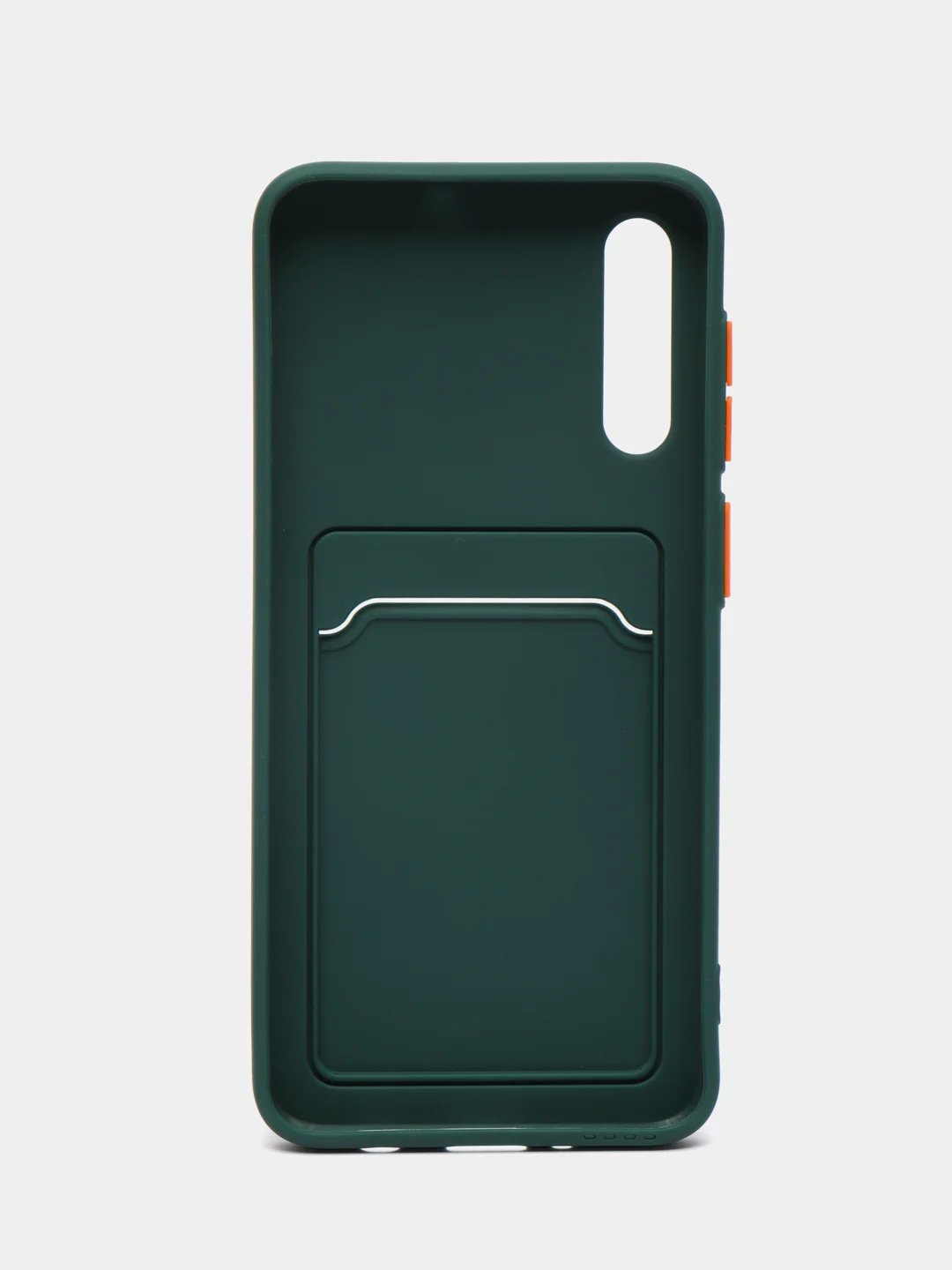 Тёмно-зелёный силиконовый чехол Samsung Galaxy A50, A50s, A30s (Самсунг Галакси А50, А30С), прозрачный
