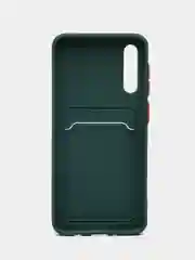 Тёмно-зелёный силиконовый чехол Samsung Galaxy A50, A50s, A30s (Самсунг Галакси А50, А30С), прозрачный